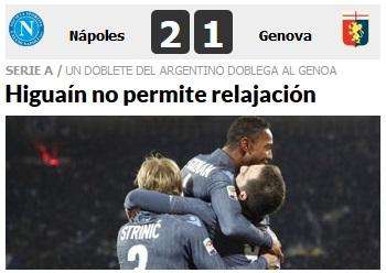 FOTO - L'urlo del Pipita arriva fino in Spagna: "Higuain no permite relajación"