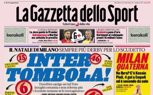 PRIMA PAGINA - Gazzetta: "Altro ko in casa, crolla a -7: colpo Spezia"