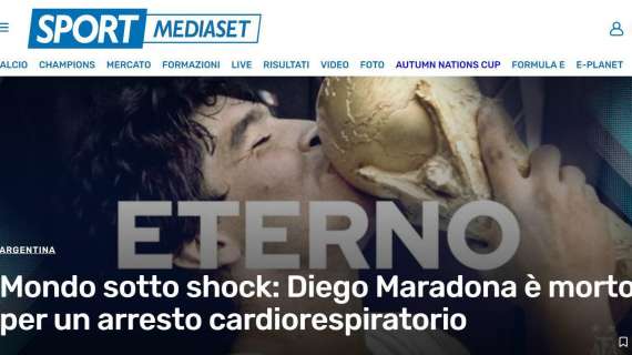 FOTO - "Per sempre, ciao Diego!", il Napoli ricorda Maradona