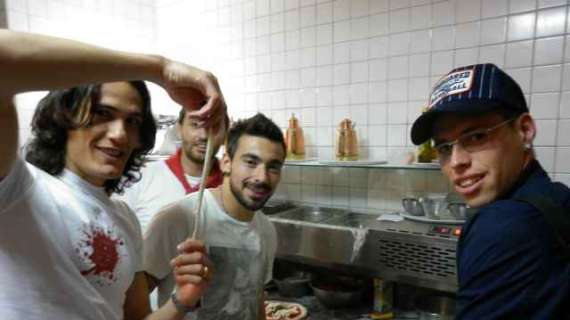 Cavani, Hamsik e Lavezzi patto e pizza "tricolore"!