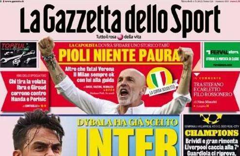 PRIMA PAGINA - Gazzetta - "Inter, c'è Joya per te: accordo con Dybala"