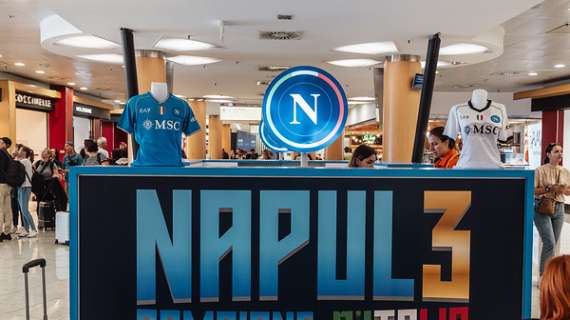 FOTO - SSCNapoli, nuovo pop up store a Capodichino: le immagini dall'Aeroporto
