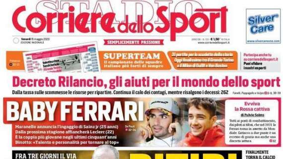 PRIMA PAGINA - CdS: "Sale la tensione sulle nuove regole"