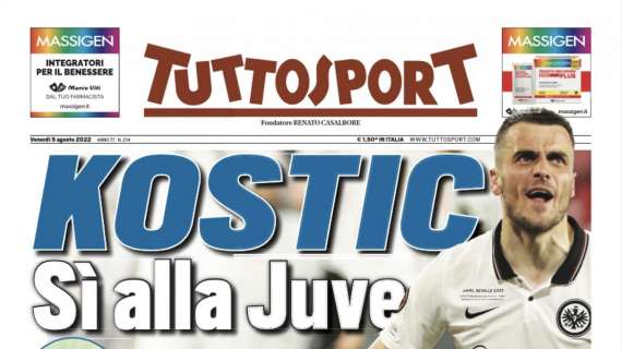 PRIMA PAGINA - Tuttosport: “Kostic: sì alla Juve"