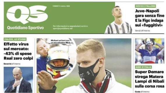 QS: "La Figc indaga sui fuggitivi dalla 'bolla' della Juve
