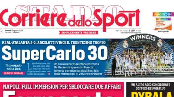 CdS Campania: “Ferragosto con Lukaku! Raspadori titolare contro il Verona”