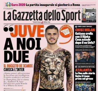 PRIMA PAGINA - Gazzetta intervista Icardi: "Juve, a noi due!"