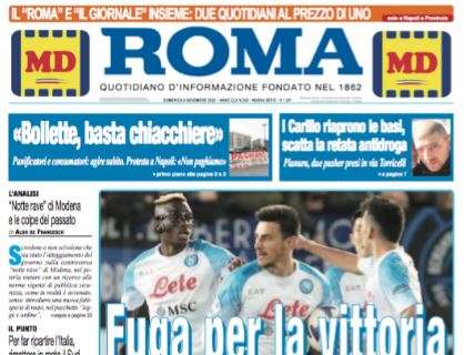 PRIMA PAGINA - L'apertura de Il Roma: "Fuga per la vittoria"