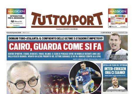 PRIMA PAGINA - Tuttosport apre con le parole di Mario Rui: "Napoli, applaudi Sarri"