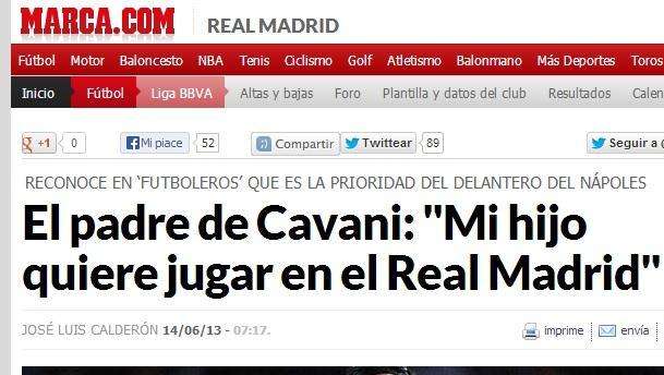 Cavani, parla anche il papà: "Vuole il Real Madrid! Non lo dice pubblicamente per il Napoli. 63mln? Sì, ma il desiderio di Edi è chiaro"
