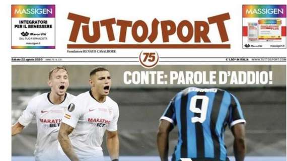 PRIMA PAGINA - Tuttosport sulla finale di EL: "No, così no! E Conte: parole d'addio"