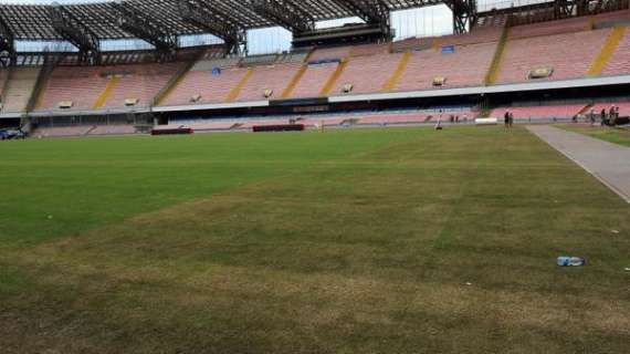 FOTO - Ssc Napoli: "Ecco la condizione del manto erboso dopo i primi pannelli per Vasco Rossi"