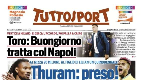 Tuttosport: “Toro: Buongiorno tratta col Napoli”