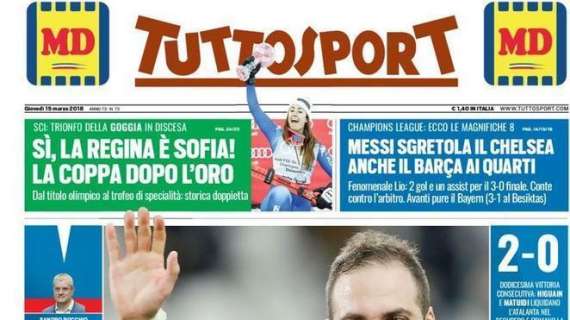 FOTO - "Ciaone", "Chi li prende più": le prime pagine di Tuttosport e Gazzetta portano bene!