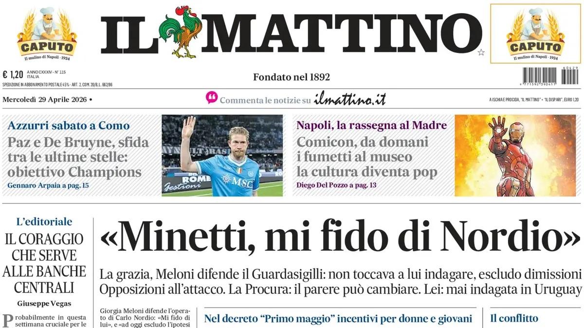 Il Mattino: “Paz e De Bruyne, sfida tra le ultime stelle: obiettivo Champions”
