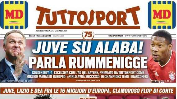 PRIMA PAGINA - Tuttosport: "Eurocrac Inter!", "Delirio Atalanta"