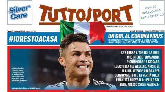 PRIMA PAGINA - Tuttosport: "Cr7 torna a Torino, la Juve lo attende nel weekend"