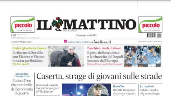 Il Mattino: "Panchina, risale Italiano"