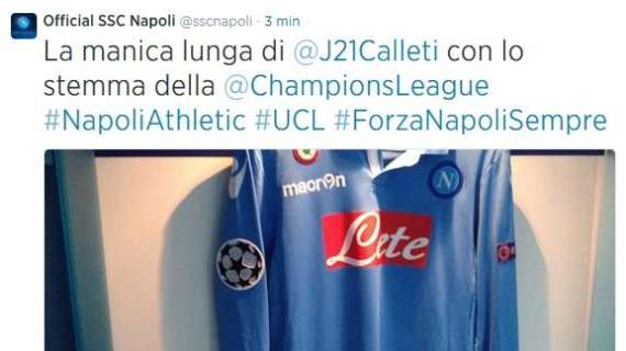 FOTO – SSC Napoli su Twitter: “La manica lunga di Callejon con lo stemma della Champions”