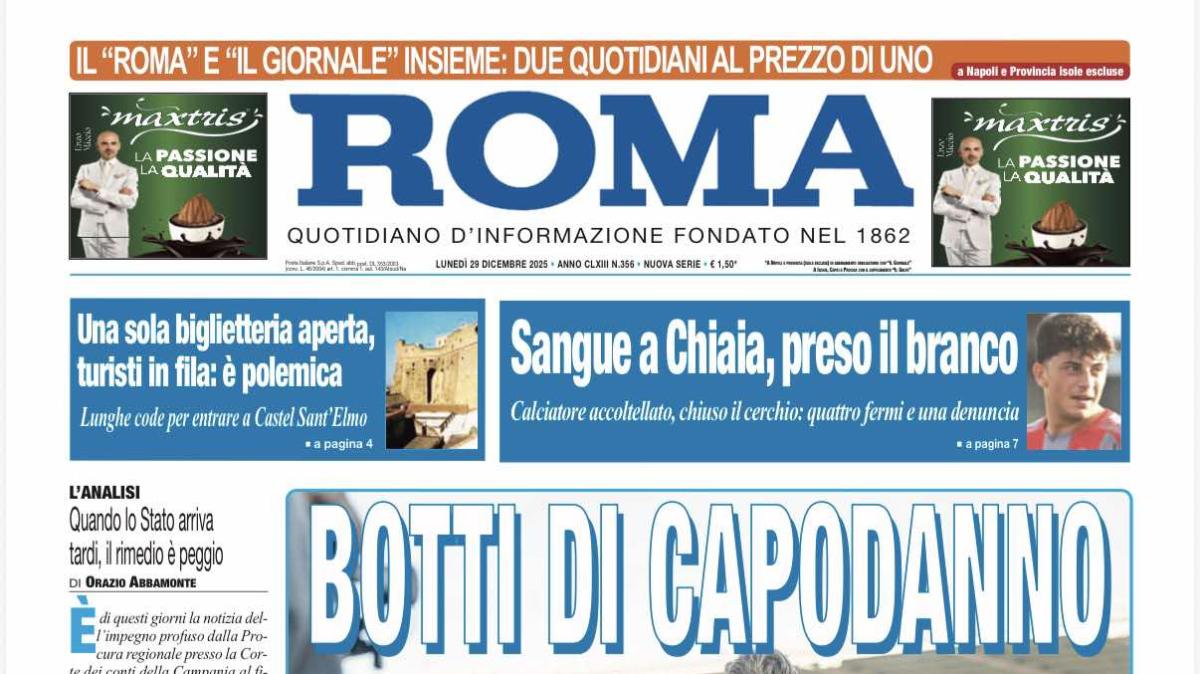 Il Roma: "Botti di Capodanno"
