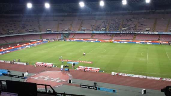 FOTO TN - Napoli-Sparta, tutto pronto per il match in un San Paolo semi-deserto