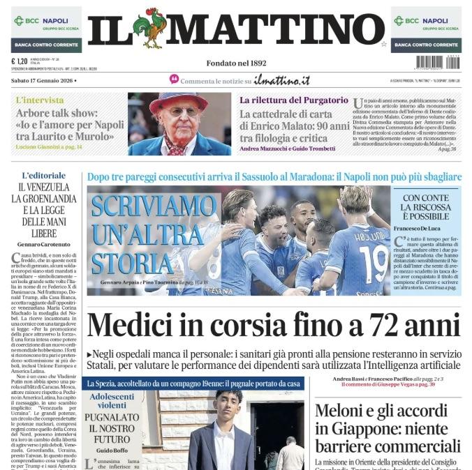 Il Mattino: "Scriviamo un'altra storia"
