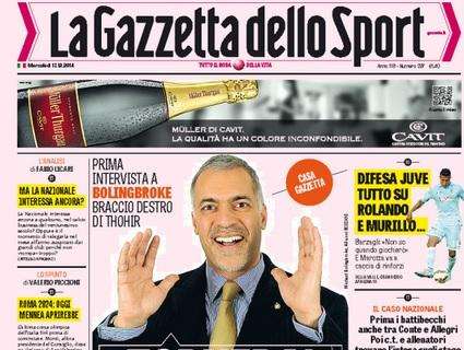 FOTO - Gazzetta in prima pagina: "Bolingbroke: tornerà la grande Inter"
