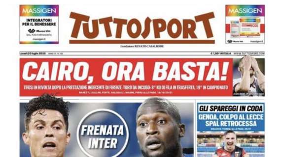 PRIMA PAGINA - Tuttosport: "La Juve canta grazie Roma"