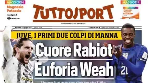 PRIMA PAGINA - Tuttosport: “E' ultimatum per Giuntoli"