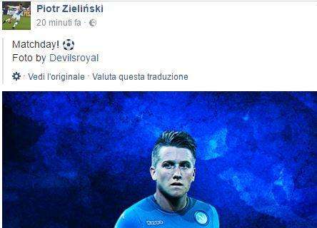 FOTO - Zielinski carico in vista del Pescara: il centrocampista pubblica un post su Facebook