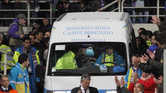 FOTO - Morte Morosini, auto dei vigili urbani ritarda i soccorsi al calciatore
