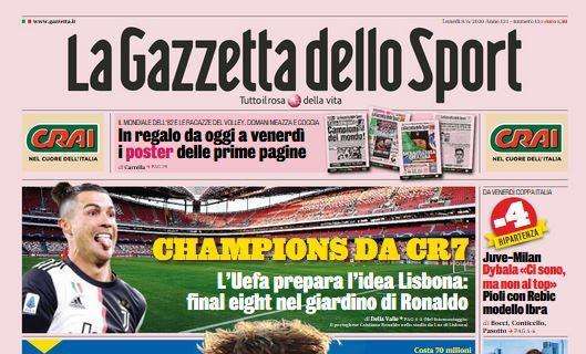 PRIMA PAGINA - Gazzetta: "Si decide il futuro della Serie A in caso di nuovo stop"