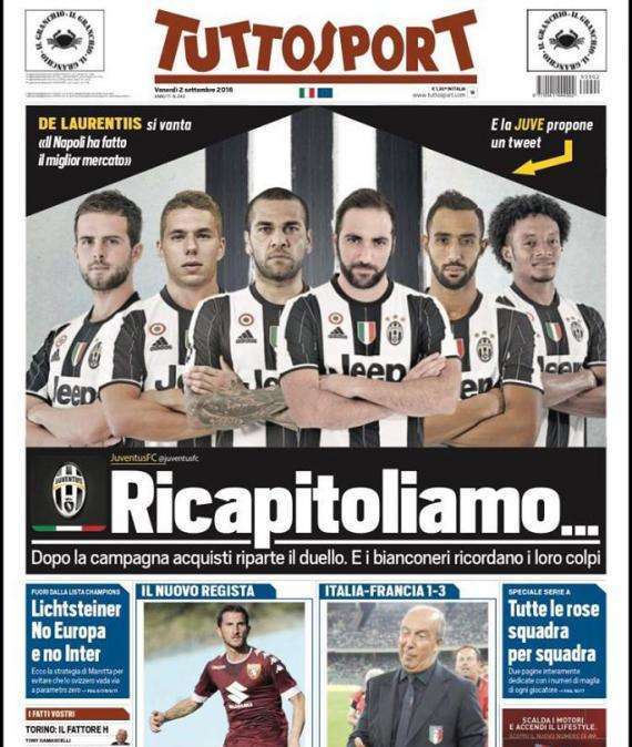 Napoli-Juve, ma di quale scontro parlano i giornali? La strana interpretazione delle parole di ADL e del tweet bianconero