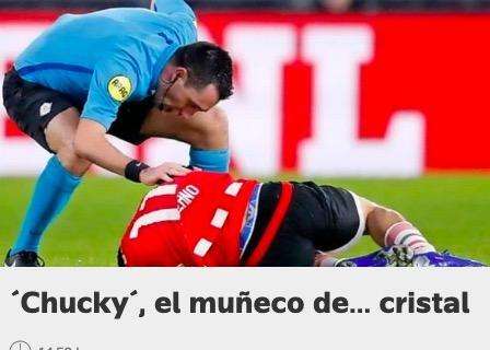 FOTO - Infortunio Lozano, i media messicani: "Chucky, la bambola di cristallo: 4 infortuni in 8 partite"