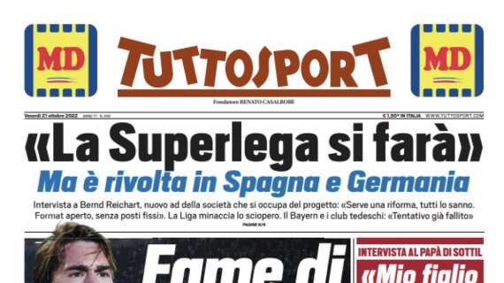 PRIMA PAGINA - Tuttosport: “Fame Di Vlahovic”