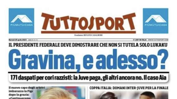 PRIMA PAGINA - Tuttosport: “Gravina, e adesso?”