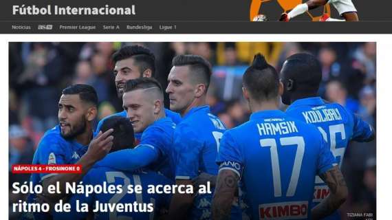 FOTO - Dalla Spagna, AS: "Solo il Napoli si avvicina al ritmo della Juve"