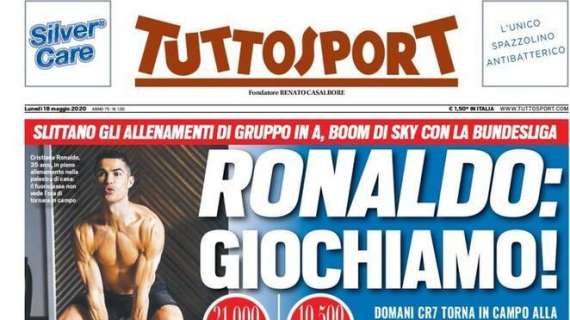 PRIMA PAGINA - Tuttosport - "Domani CR7 torna in campo, giochiamo!"