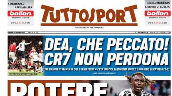 PRIMA PAGINA - Tuttosport: "Lazio, Napoli e Roma: a voi!"