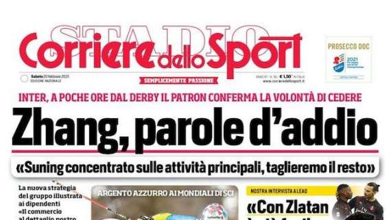 PRIMA PAGINA - Corriere dello Sport: "Rino è rimasto solo, il Napoli è tutto rotto"
