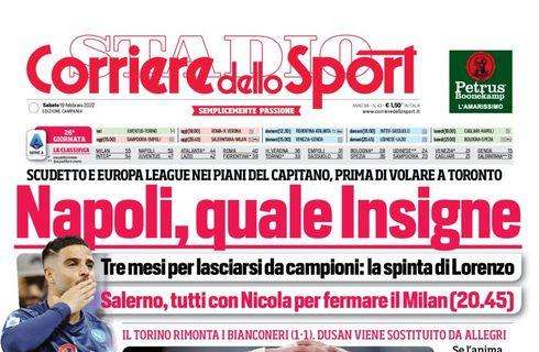 PRIMA PAGINA - Cds Campania: “Napoli, quale Insigne”