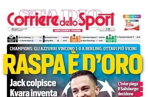 PRIMA PAGINA - CdS Campania: "Raspa è d'oro"