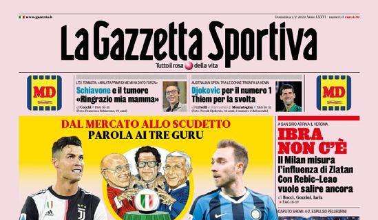PRIMA PAGINA - Gazzetta apre con la bagarre scudetto: "Juve-Inter, fino in fondo"