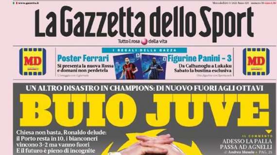 PRIMA PAGINA - Gazzetta dello Sport: "Buio Juve"