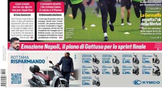 PRIMA PAGINA - CdS Campania: "Emozione Napoli, il piano di Gattuso per lo sprint finale"