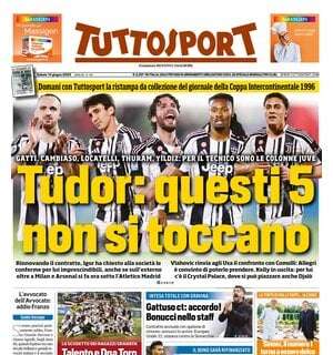 Tuttosport: "Tudor, questi 5 non si toccano. C'è Bonucci nello staff di Gattuso"