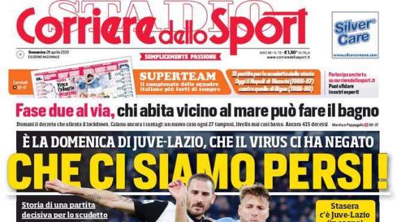 PRIMA PAGINA - CdS: "Medici, il falso stop: nota contro ripresa e poi la smentita"