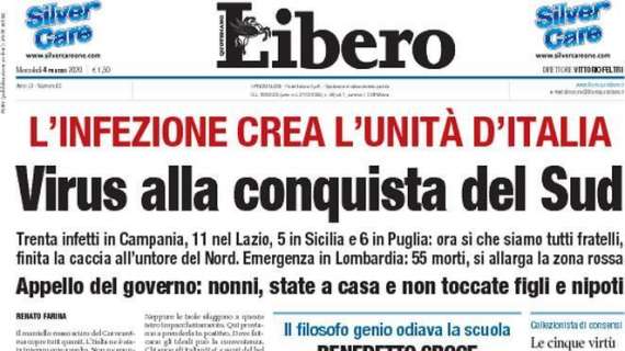 "Virus alla conquista del Sud", l'Ordine dei Giornalisti deferisce 'Libero' per il vergognoso titolo
