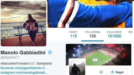 FOTO - Gabbiadini pensa già al Napoli: su Twitter ha iniziato a seguire il profilo "Forza Napoli Sempre"