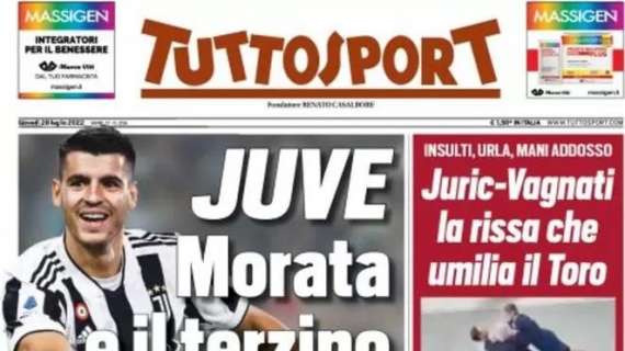 PRIMA PAGINA - Tuttosport: “Juve, Morata e il terzino"